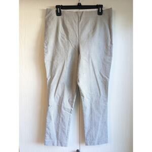 Takara Women's Gray Plaid Pockets Mid Rise Casual Pant Size XL